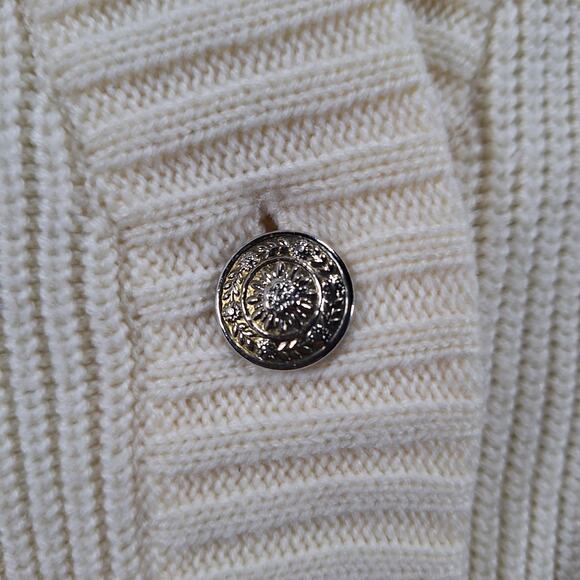 Vintage Highgate Ltd Women's Small Cardigan Sweater White Knit Long Sleeve - Picture 4 of 14
